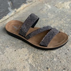 Corkys Kaplan slip on sandal sparkly stones